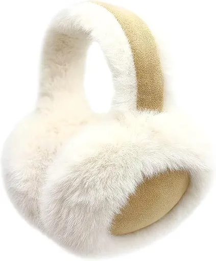 Ear Warmers - Foldable Women's Winter Earmuffs - Plush Faux Fur - Soft and Warm - Suitable for Outdoor Use - Cold Weather Protection