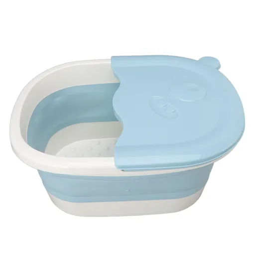 Foot Soaking Tub Foldable Foot Bath Foot Tub Bucket for Children Foot Bath Plastic Wash Bathtub Blue