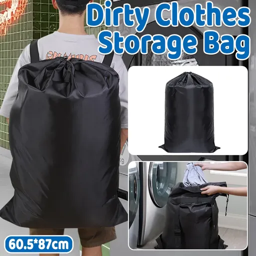 Backpack Laundry Bag Polyester Drawstring Storage Bag for Students Travel