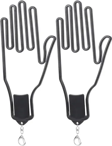 2-Pack Glove Supports - Black Plastic Frame to Prevent Deformation - For Golf & Outdoor Gloves