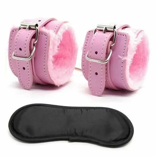 House Of Dasein Blindfold Cuffs Set Sensory Deprivation Bondage Kink Bdsm Restraints - Pink