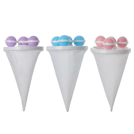 Washing Machine Hair Catcher, 3 Pcs Floating Filter Mesh Bag for Pet Hair Lint, Reusable Laundry Debris Collector for Top Load Washers