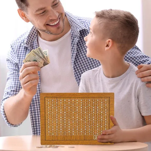Money Saving Box - Home Kids Coin Paper Money Holder Boxes with Counting Tool - Home Use Coin Tray Storage Case Money