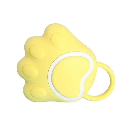 Silicone Bathing Brush Built-in Shampoo Dispenser Soft Bristles Non-Slip Grip Yellow