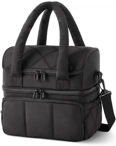 Cooler Bags - Lunch Bag - Handle Strap - Cooler Bag - Lunch Bag - Insulated Cooler Bag - Picnic Bag - Suitable for work, office, travel and picnics（Black）