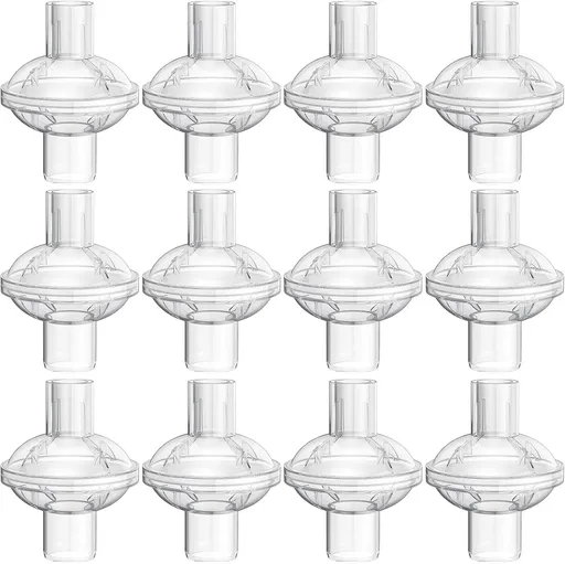 12-pack CPAP Inline Filter, Universal Inline CPAP Filter Compatible with BiPAP Machines ResMed,Dreamstation Standard, Any CACP Machine Size 22mm and 25mm Tube
