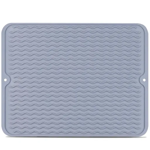 Silicone Dish Drying Mat - Non-Slip Silicone Mat Easy Clean Drying Mat Large Heat-Resistant Dish Drainer Mat for Kitchen Counter