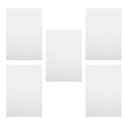 5-Pack Water Soluble Embroidery Stabilizer Sheets, Adhesive White Nonwoven Breathable Fabric for Sewing