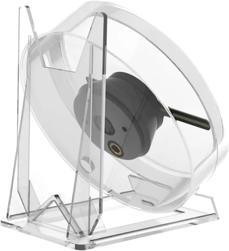 3D Hologram Fan 11cm LED Holographic Projector Advertising Machine Portable Desktop Naked-Eye Stereo Display Built-in Speaker (Transparent)