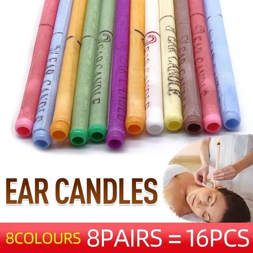 16 Piece Scented Ear Candles Aromatherapy Wax Relaxation Set Multi Colour