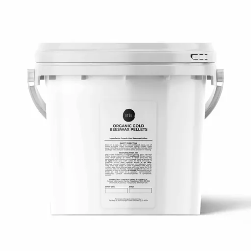 Orku 2.5Kg Organic Beeswax Pellets Yellow Tub - Cosmetic Grade Bees Wax Pastille