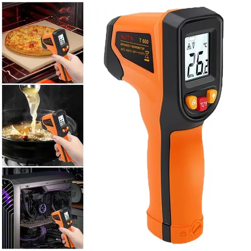New Upgrade T 600 The Rmometer 58°F 1112 °F Handheld Non Con Tact The Rmometer NJTY T 600 Adjustable For Metal Smelting/Cooking/Pizza Oven/Engine (Not For Human)