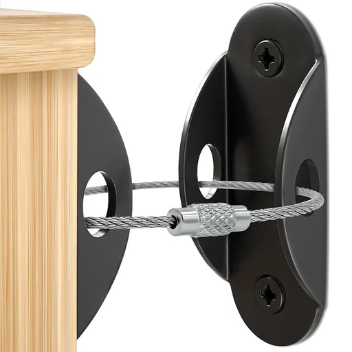 10 Pack Furniture Anchors for Proofing Furniture Straps - Black