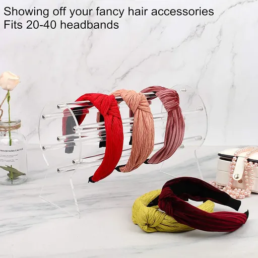 Acrylic Headband Holder, Clear Hairband Organizer, Headband Display Stand, Storage Rack for Jewelry Hair Clasp Bangles