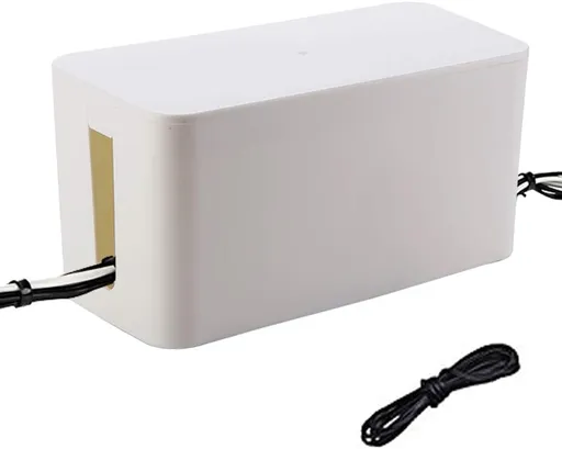 1 Piece Cable Organizer Box White Multifunctional Cable Management Solution