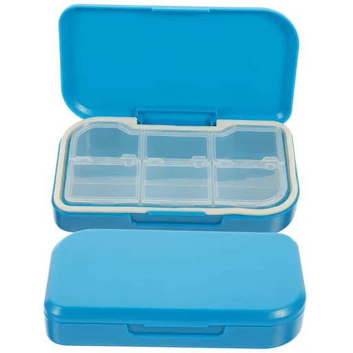 2pcs 6 Storage Large Organizer Weekly Large Organizer Anti-Wet Case Tablets Dispenser 6 Compartments Organizer 7 Day Travel