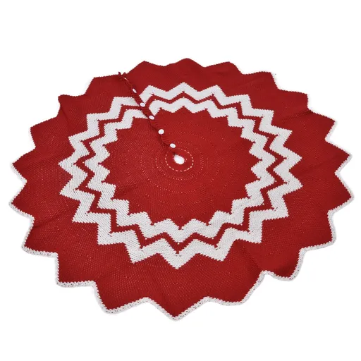 Christmas Tree Skirt Acrylic Fiber Knitting Floor Mat Cover Pad Xmas Party Home Decoration Props