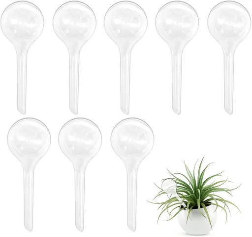 8 Pack Self Watering Balls Transparent Automatic Plant Waterer for Indoor Outdoor Flower Pots Plastic Self Watering Device