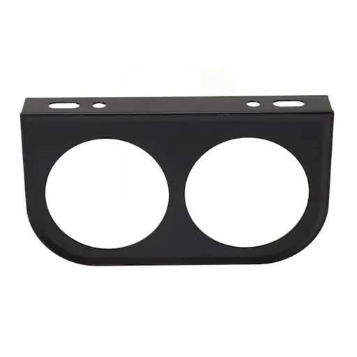 2-Hole Gauge Panel Gauge 2-1/16 Inch 52MM Universal Metal Car Gauge Mounting Dashboard Black, automotive replacement use, Black Color
