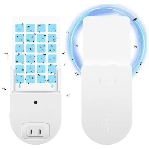 Indoor Fly Trap for Home, 2Pack Highly Effective Fruit Fly Traps for Indoors, Plug-in UV Blueish-Purple Light Flying Insect Trap