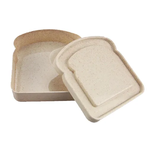 Sandwich Containers, Reusable Sandwich Box Container, Sandwich Holder Bread Container for Adults, BPA Free, Microwave & Dishwasher Safe, Office, Camping Beige
