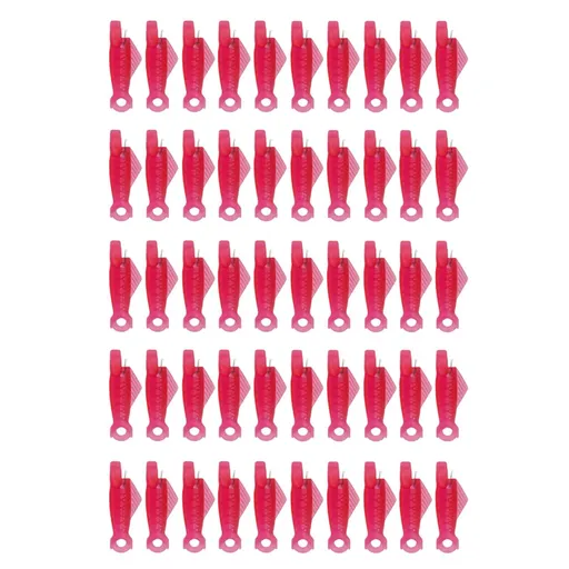 50 Piece Sewing Machine Needle Threaders, automatic fish mouth threader tool for quick machine sewing and embroidery, Hot Pink