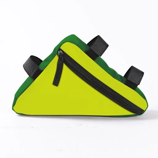 Bicycle Frame Bag, Triangle Bike Bag with Large Storage Capacity for Mountain Bike, Cycling Accessories and Outdoor Riding - Green