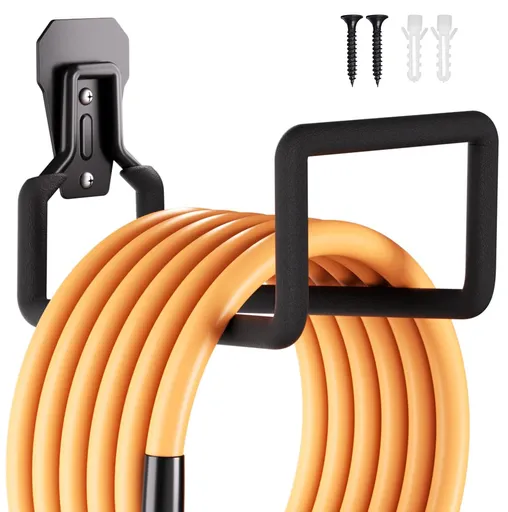 Garden Hose Holder Wall Mount,Heavy Duty Water Hose Hanger for Garage Outside,Metal Hose Reels Hose Rack for Garden Hose