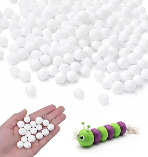 200 Pcs Styrofoam Balls Small, 0.6 Inch Small Styrofoam Balls for DIY Crafts, Christmas Tree & Holiday Decorations, Polystyrene Round White Craft Ball for Slime, Ornaments, Art Projects