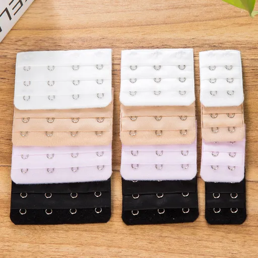 Bra Extender 2 Hooks/3 Hooks/4 Hooks, Bra Strap Extensions - 12-pack (Black, White, Beige, Pink) Bra Extender 2 Hooks / 3 Hooks / 4 Hooks, Soft and