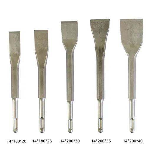 Curved Chisel Chisel Bit Drill Bit Round Shank Sds-Plus Square Handle 1Pc Carbon Steel Elbow Electric Pick Head 14×180×20Mm Smile Home 14×200×30Mm