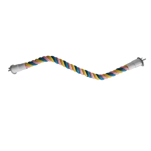 U Shaped Parrot Cotton Rope Climbing Toy Perch Stand for Bird Cage - 120cm
