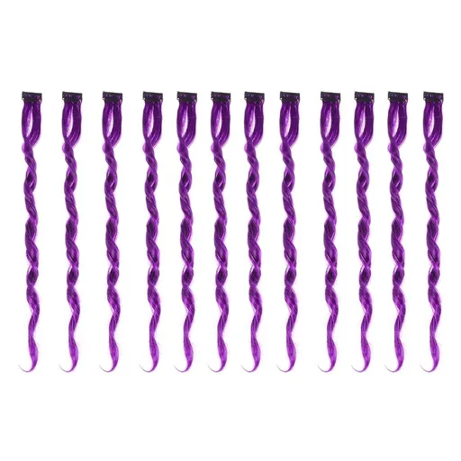 12Pcs Clip in Curly Hair Extensions for Women Restylable Hairpieces