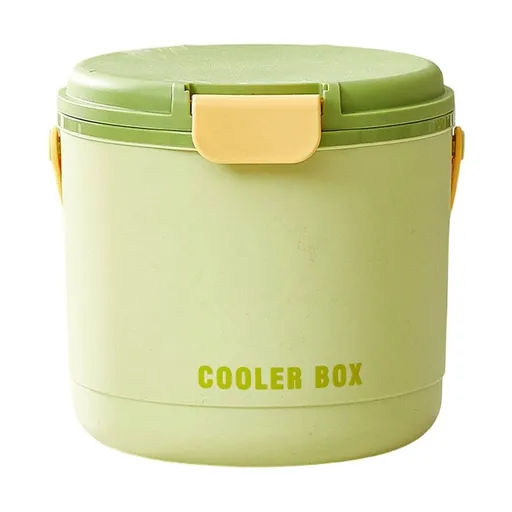 Dual-Wall Insulated Ice Cooler Bucket, Ice Bucket with Lid, Portable Ice Storage Container, Long Lasting Ice Retention Ice Container, Mini Cool Box for Outdoor Party Bar Cocktail Drinks, Yellow