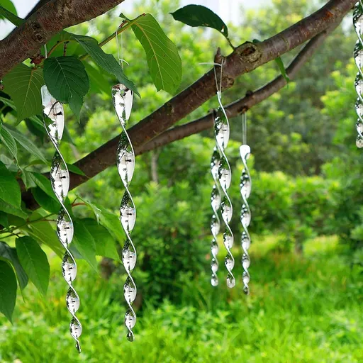Woodpecker Bird Scare Devices，Reflective Scare Rods Control Device to Keep Birds Away from Patio Pool (10pcs)