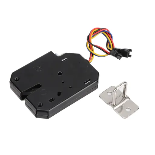 DC 12V 2A Electromagnetic Electric Control Cabinet Drawer Lockers Lock Steel Black