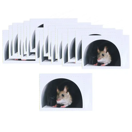 20PCS Mouse Hole Wall Stickers Realistic Cartoon Cute for Skirting Boards Furnitures Kitchen Home DecorType 2