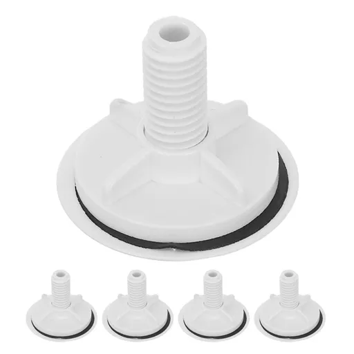 Plastic Faucet Hole Cover White Modern Style for Sink Easy Removal 5Pcs