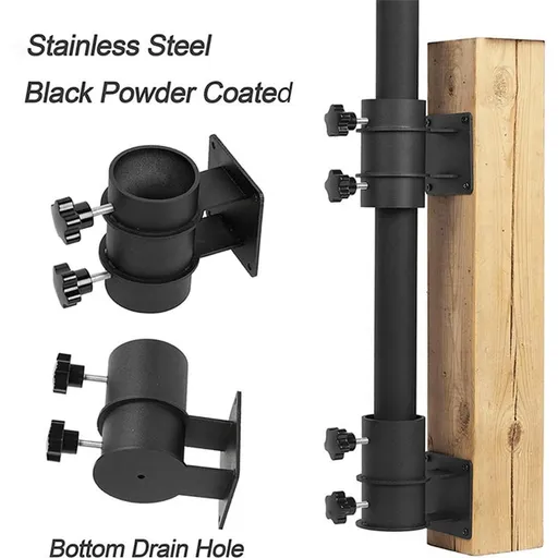 Umbrella Stand Umbrella Clamp Mount Bracket for Deck Railing, 2Pcs