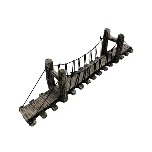 Resin Bridge Aquarium Decoration Fish Tank Accessories Shrimp Tortoise Climbing - Suspension Bridge-M