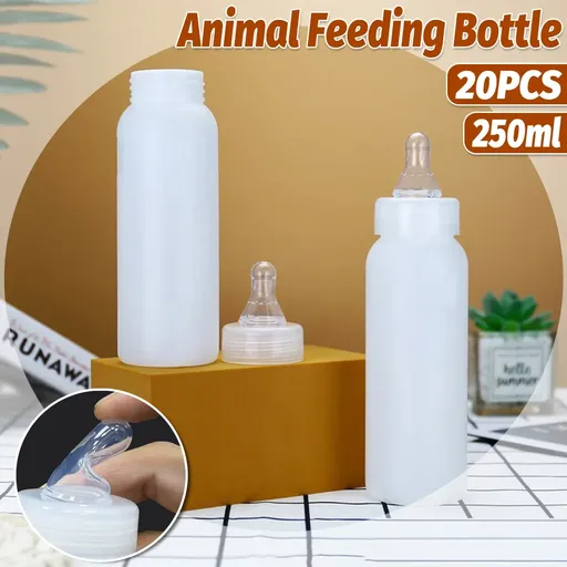 Animal Feeding Bottle Set 20PCS 250ML Plastic Lamb Milk Feeder Nursing Supplies