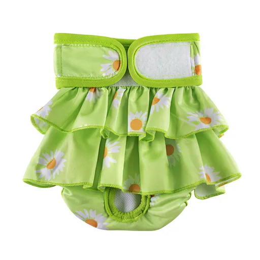 Happy Dog Menstrual Pants Cotton Leak Proof Chrysanthemum light green S(0.06kg)