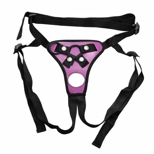 House Of Dasein Strapon Double Dildo Penetration Pants Harness On Pegging Play Fetish - Purple