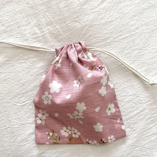 Dear Travel Storage Bag Cotton Multi-Purpose BYBY-198 Pink cherry blossom-cotton material