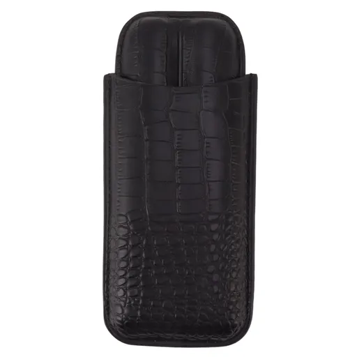 Portable Cigar Bag 2 Holder Leather Humidor Box Storage Case for Protection and Moisturizing
