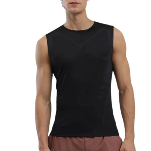 Men Tank Top Quick Drying Sleeveless Shirt Summer Spring Black Workout Vest for Gym Sports Fitness Training XL