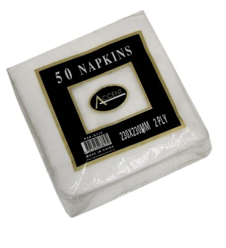 bulk 2400 White Napkin Cocktail 2ply 23cm
