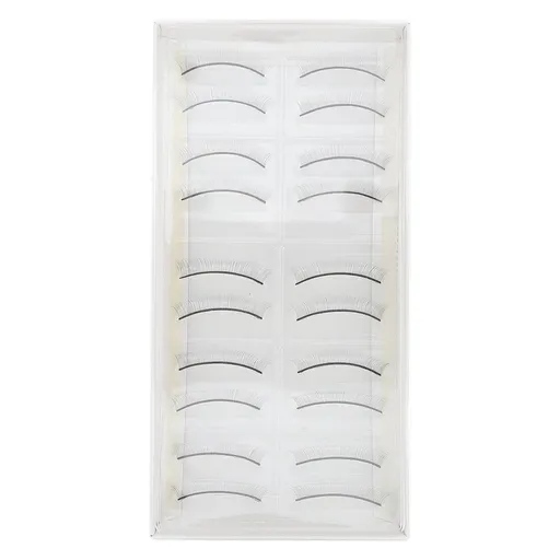 10 Pairs Black Practice False Eyelashes Synthetic Training Lashes for Makeup Applications
