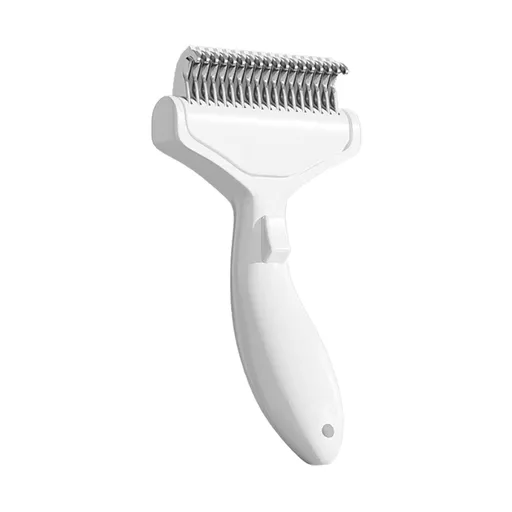 Deshedding Tool For Pets Stainless Steel Detangling Comb To Remove Knots & Shedding Slicker Brush For Dog Cats（white）