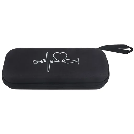 Hard Stethoscope Case with Portable Shockproof Storage Bag Anti Scratch EVA Organizer for Doctors Nurses (Auscultation Bag Black)